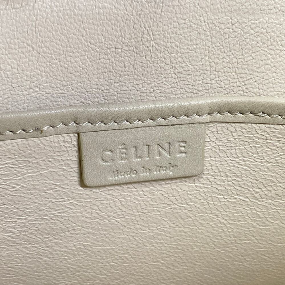 Celine Luggage Nano Shopper Handbag White Beige - Picture 8 of 15